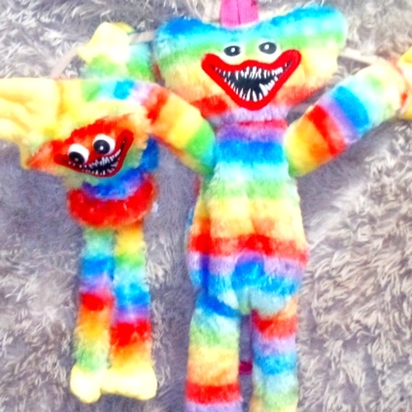 😀💕SOLD Out Cute Cuddly Rainbow Huggy Wuggy And Backpack Set Bundle - Picture 2 of 16